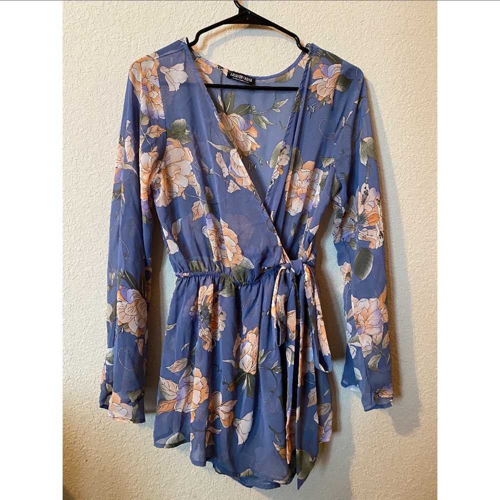 SHEER SIDE TIE ROMPER
